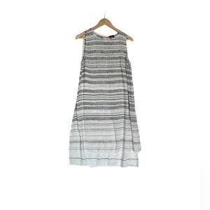 Vince Camuto  midi dress pattern lines black dots